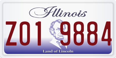 IL license plate Z019884