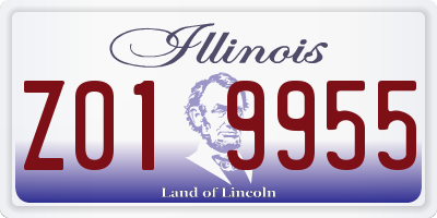 IL license plate Z019955