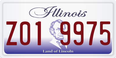 IL license plate Z019975