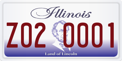 IL license plate Z020001