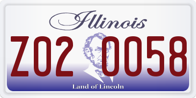 IL license plate Z020058