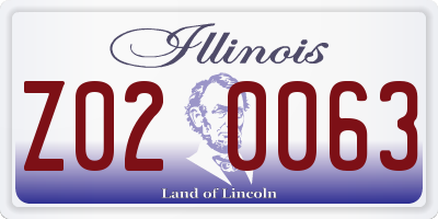 IL license plate Z020063