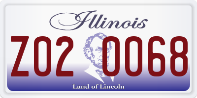 IL license plate Z020068
