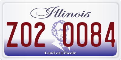 IL license plate Z020084