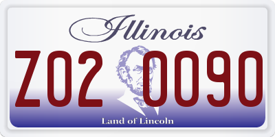 IL license plate Z020090