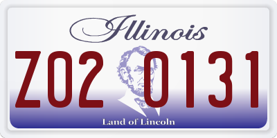 IL license plate Z020131