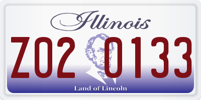 IL license plate Z020133