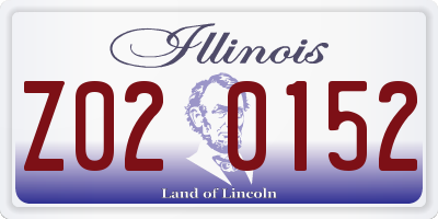 IL license plate Z020152