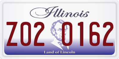 IL license plate Z020162