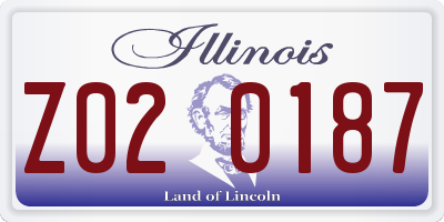 IL license plate Z020187