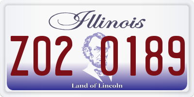IL license plate Z020189