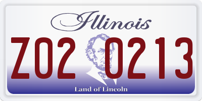 IL license plate Z020213