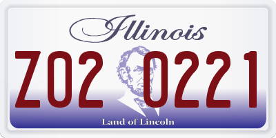 IL license plate Z020221