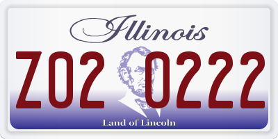 IL license plate Z020222