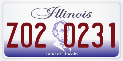 IL license plate Z020231
