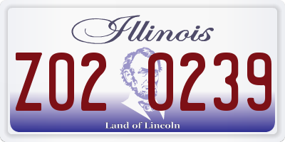 IL license plate Z020239