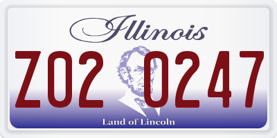 IL license plate Z020247