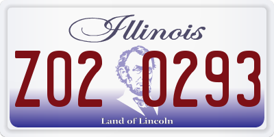 IL license plate Z020293