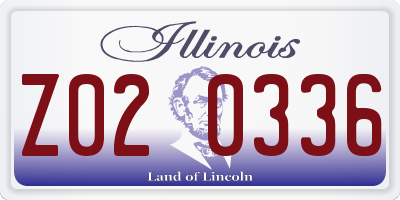 IL license plate Z020336