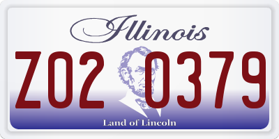 IL license plate Z020379