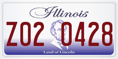 IL license plate Z020428