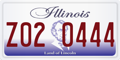 IL license plate Z020444