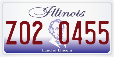 IL license plate Z020455