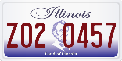 IL license plate Z020457