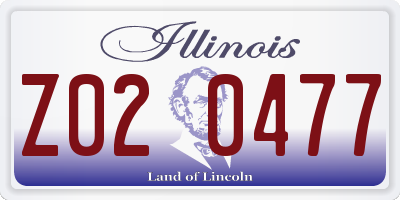 IL license plate Z020477