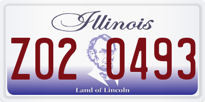 IL license plate Z020493
