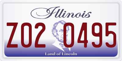 IL license plate Z020495
