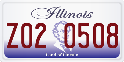 IL license plate Z020508