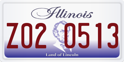 IL license plate Z020513
