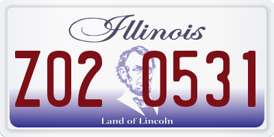 IL license plate Z020531