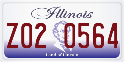 IL license plate Z020564