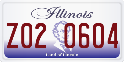 IL license plate Z020604