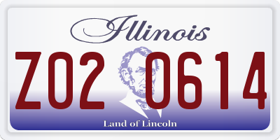 IL license plate Z020614