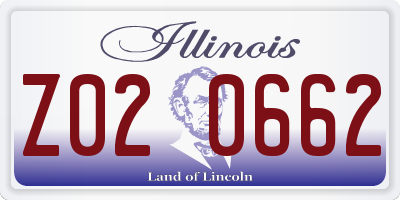 IL license plate Z020662
