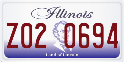 IL license plate Z020694