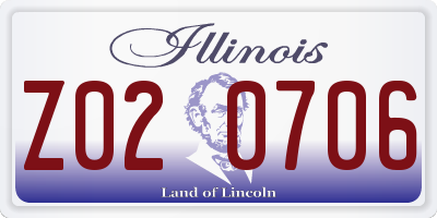 IL license plate Z020706