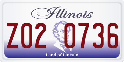 IL license plate Z020736