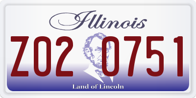 IL license plate Z020751