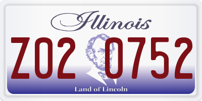 IL license plate Z020752