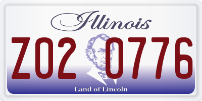 IL license plate Z020776