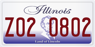 IL license plate Z020802