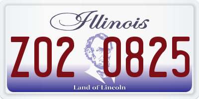 IL license plate Z020825