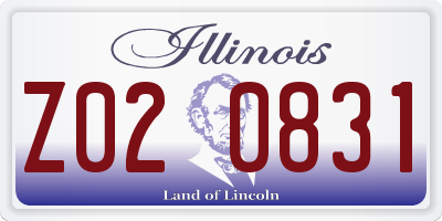 IL license plate Z020831