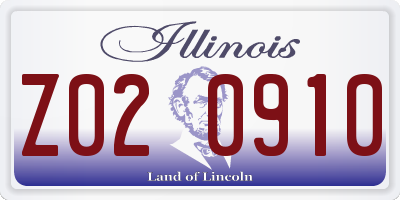 IL license plate Z020910