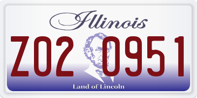 IL license plate Z020951