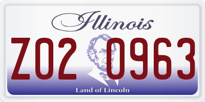 IL license plate Z020963